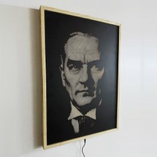 Masifhan Atatürk Metal Işıklı Tablo Aydınlatma