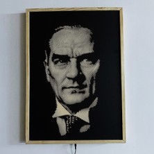 Masifhan Atatürk Metal Işıklı Tablo Aydınlatma