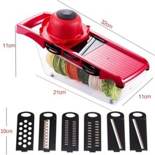 Kuadu Shop Kırmızı CP03 Stili Sebze Doğrayıcı ile Konteyner Gıda Soğan Patates Salatası Dilimleme Spiralizer Mutfak Alet Aletleri Aksesuarlar Ev Eşyaları (Yurt Dışından)