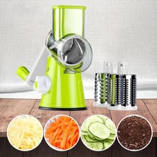 Kuadu Shop Yeşil Stil Manuel Döner Mutfak Bıçağı Dilimleyici Çok Fonksiyonlu Yuvarlak Mandolin Dilimleyici Patates Peynir Mutfak Aracı Aksesuarları (Yurt Dışından)