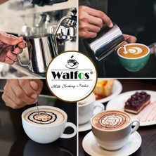 Kuadu Shop Walfos 150ML Stili Stil Espresso Kahve Süt Kupaları Fincan Tencereler Sürahi Saplı El Sanatları Kahve Çelenk Fincan Latte Sürahi Kalınlaştırılmış Paslanmaz Çelik (Yurt Dışından)