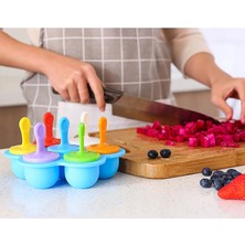 Kuadu Shop Mor Tarzı 7 Kavite Silikon Mini Buz Pops Kalıp Dondurma Topu Makinesi Popsicles Kalıpları Bebek Dıy Gıda Takviyesi Aracı El (Yurt Dışından)