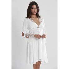 Pierre Cardin 6'lı Penye Gecelik Sabahlık Takım Çeyiz Seti 5325 - Ekru