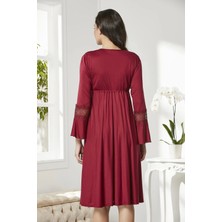Pierre Cardin 6'lı Penye Gecelik Sabahlık Takım Çeyiz Seti 5325 - Bordo