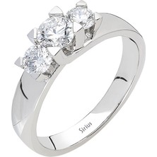 Sirius Pırlanta F Renk 0,75 Karat Pırlanta Tria Yüzük 0401R0088