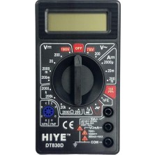 Hıye DT-830D Dijital Multimetre Ölçü Aleti - Siyah Kasa