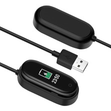 TahTicMer Xiaomi Mi Band 4 Uyumlu Şarj Aleti Cihazı Kablosu Mi Band 4 Için Uyumlu Manyetik Mıknatıslı Şarj Aleti Siyah