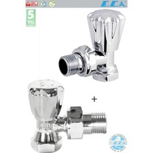 E.C.A Eca 1/2 Rv3 Krom Köşe Radyatör Valfi  2 Adet 602120749