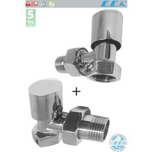 E.C.A Eca 1/2” Krom Volanlı Köşe Radyatör Vanası 2 Adet Walf 602120280