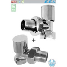 E.C.A Eca 1/2” Krom Volanlı Köşe Radyatör Vanası 2 Adet Walf 602120280