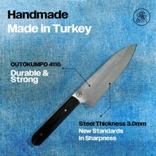 Kam Knife El Yapımı Şef Bıçağı ve Kesme Tahtası - Outokumpu 4116 Çelik