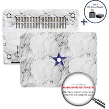 McStorey Macbook Air M1 Kılıf 13 inç A1932 A2179 A2337 ile Uyumlu F.Marble