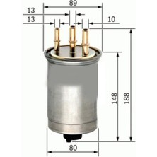Ufı 24.445.00 Mazot Filtresi Uyumlu Focus Mondeo Iıı Transıt connect 1.8 Tdcı 2.0 Tdcı 2.2 Tdcı