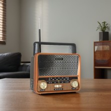 Helsinki Machine 1967 Bt Nostaljik ve Antika Görünümlü Radyo (Bt+Usb+Fm Radyo)