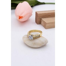 Latif Kuyumcu 14 Ayar Altın Yüzük Tek Taş Kadın Yüzük LKYZK1399