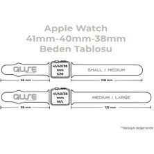 Quse Apple Watch Series SE/10/9/8/7/6/5/4/3 42mm-41mm-40mm-38mm Uyumlu M/l Spor Silikon Kordon Mavi