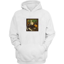 The Wert Unisex Hooligan Friends Baskılı Beyaz Normal Kalıp Şardonlu Kalın Sweatshirt