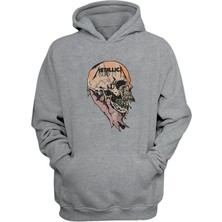 The Wert Unisex Sad But True, Metallıca Baskılı Gri Normal Kalıp Şardonlu Kalın Sweatshirt