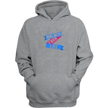 The Wert Unisex Unlock Your Life Baskılı Gri Normal Kalıp Şardonlu Kalın Sweatshirt