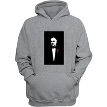 The Wert Unisex The Godfather The Game Baskılı Gri Normal Kalıp Şardonlu Kalın Sweatshirt
