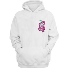 The Wert Unisex Spray Paınt Baskılı Beyaz Normal Kalıp Şardonlu Kalın Sweatshirt
