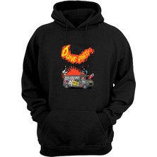 The Wert Unisex Dune Party Baskılı Siyah Normal Kalıp Şardonlu Kalın Sweatshirt