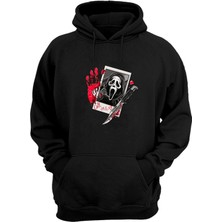 The Wert Unisex Çığlık, Call Me Baskılı Siyah Normal Kalıp Şardonlu Kalın Sweatshirt