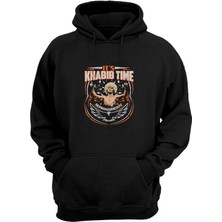 The Wert Unisex Khabib Time Nurmagomedov Baskılı Siyah Normal Kalıp Şardonlu Kalın Sweatshirt