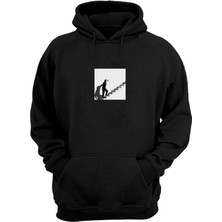 The Wert Unisex Truman Show Baskılı Siyah Normal Kalıp Şardonlu Kalın Sweatshirt