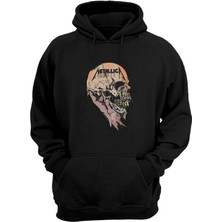 The Wert Unisex Sad But True, Metallıca Baskılı Siyah Normal Kalıp Şardonlu Kalın Sweatshirt