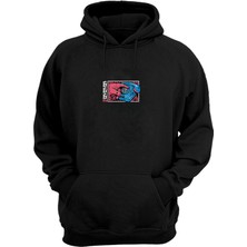 The Wert Unisex Eski Telefon 666 Baskılı Siyah Normal Kalıp Şardonlu Kalın Sweatshirt
