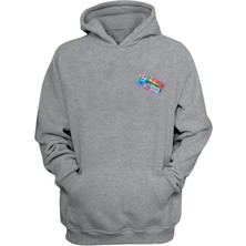 The Wert Unisex Anxıety Vıbes Free Tıcket Baskılı Gri Normal Kalıp Şardonlu Kalın Sweatshirt