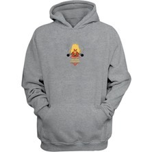 The Wert Unisex Say Your Prayers Baskılı Gri Normal Kalıp Şardonlu Kalın Sweatshirt
