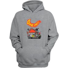 The Wert Unisex Dune Party Baskılı Gri Normal Kalıp Şardonlu Kalın Sweatshirt