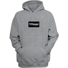 The Wert Unisex Different Baskılı Gri Normal Kalıp Şardonlu Kalın Sweatshirt