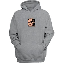 The Wert Unisex Anime Sunshine In The Eyes Baskılı Gri Normal Kalıp Şardonlu Kalın Sweatshirt