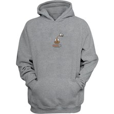 The Wert Unisex Loading Createavity Baskılı Gri Normal Kalıp Şardonlu Kalın Sweatshirt