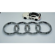 Dk Tuning Audi A3 A4 A5 A6 Ön Panjur Halka Krom Abs Logo Amblem