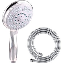 Store Plus 5 Fonksiyonlu Kaliteli Duş Başlığı + 5 Katmanlı Pvc Duş Hortumu 150CM (Gümüş) 1. Kalite Duş Seti - 5 Yıl I
