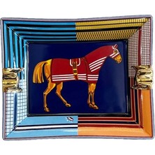 Merry Colored Ashtray Kül Tablası Gold Blue Hr No:3