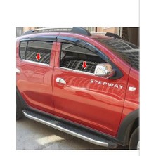 Krom Dacia Sandero Stepway Krom Cam Çıtası 4 Prç