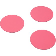 Turgut Office Pembe Oval Deri Bardak Altlığı 3 Adet