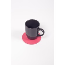 Turgut Office Pembe Oval Deri Bardak Altlığı 3 Adet
