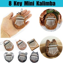 GongtuShop No.5 Tarzı 8 Anahtar Mini Kalimba Başparmak Piyano Nefis Parmak Taşınabilir Ahşap Parmak Piyano Marimba Müzikal Iyi Aksesuar Kolye Hediye (Yurt Dışından)