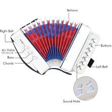 GongtuShop C Stili 7 Tuşlu Mini Akordeon Çocuk Eğitici Müzikli Oyuncaklar Hediyeler Noel Akordeon Aletleri Sahne Performansı (Yurt Dışından)