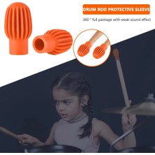 GongtuShop 2 Adet Kırmızı Stil Drumstick Calicone Davul Sopa Kollu Sopa Kafa Koruyucu Sessiz Kapak Caz Trampet Elektronik Aptal Davul Egzersiz Için (Yurt Dışından)