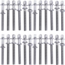 GongtuShop 50MM Tarzı Rondelalı Davul Gergi Çubukları Davul Vidaları Tom Drum Hoop Davul Jantı Bas Davul Donanımı Gümüş Renk (Yurt Dışından)