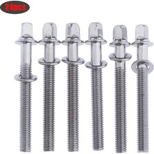 GongtuShop 50MM Tarzı Rondelalı Davul Gergi Çubukları Davul Vidaları Tom Drum Hoop Davul Jantı Bas Davul Donanımı Gümüş Renk (Yurt Dışından)