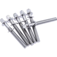 GongtuShop 50MM Tarzı Rondelalı Davul Gergi Çubukları Davul Vidaları Tom Drum Hoop Davul Jantı Bas Davul Donanımı Gümüş Renk (Yurt Dışından)