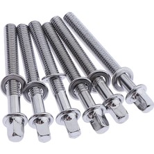 GongtuShop 50MM Tarzı Rondelalı Davul Gergi Çubukları Davul Vidaları Tom Drum Hoop Davul Jantı Bas Davul Donanımı Gümüş Renk (Yurt Dışından)